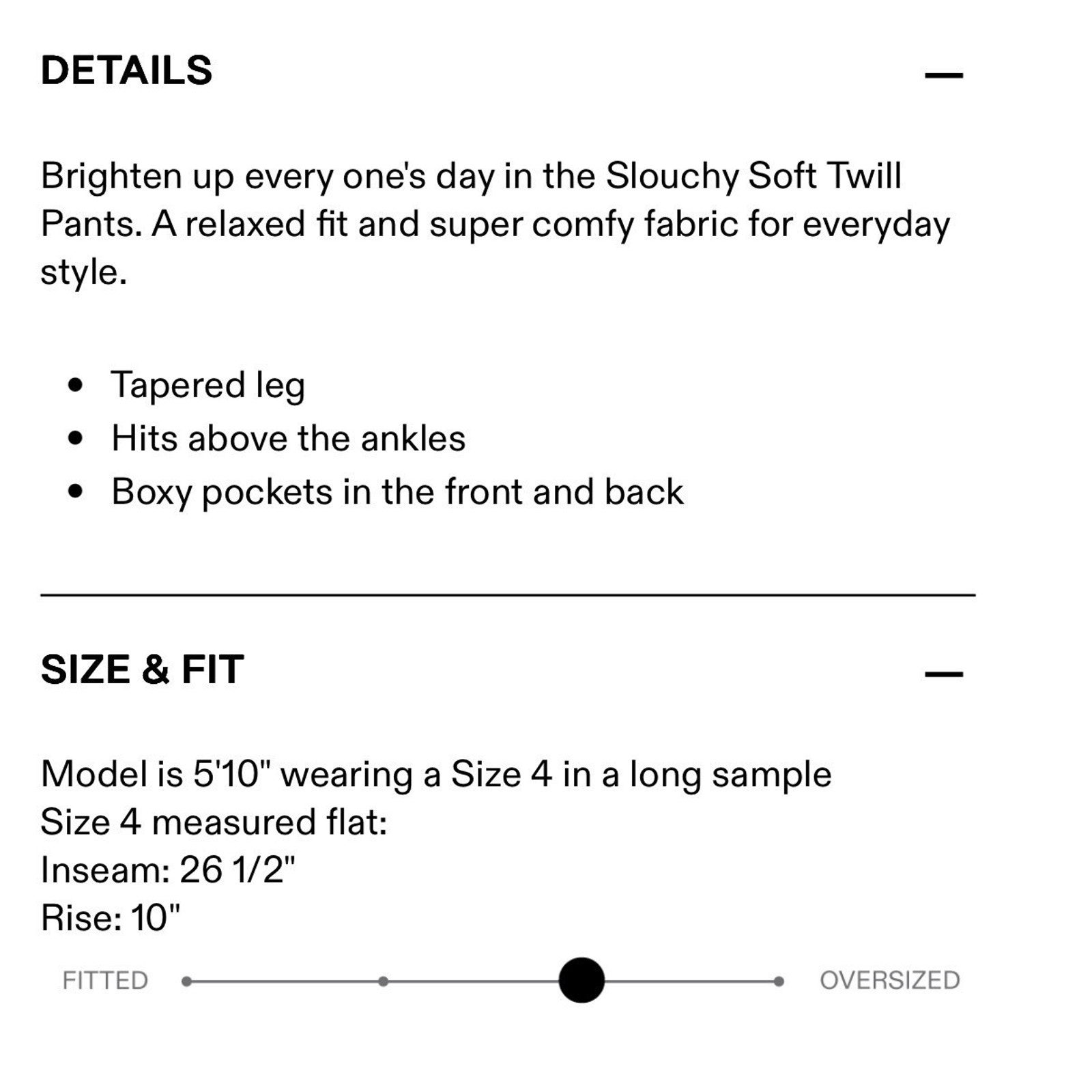 Nwt Ruti The Slouchy Soft Twill Pants 2 Barrel Trouser Pant Ecru Cream $259 — image 6 of 8